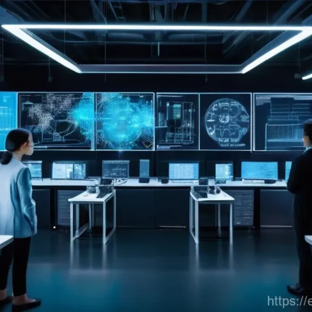 전기기기 설계의 최신 기술 - **AI-driven Electrical System Design:** A brightly lit, futuristic engineering lab with diverse engi...