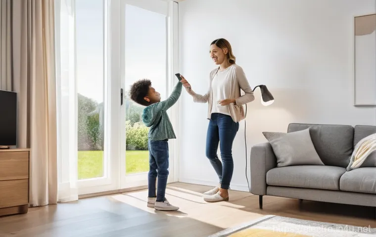에너지 절약 기법 - Image Prompt 1: Smart Home Energy Management for a Family** 에너지 절약 기법 - Image Prompt 1: Smart Home Energy Management for a Family**
