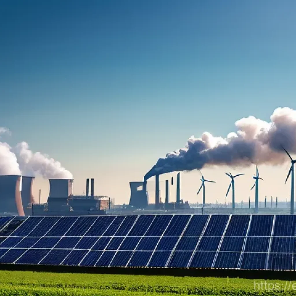전력 시스템의 환경적 영향 - **Prompt 1: The Transition to Green Energy**
    A visually striking image contrasting a smog-filled...