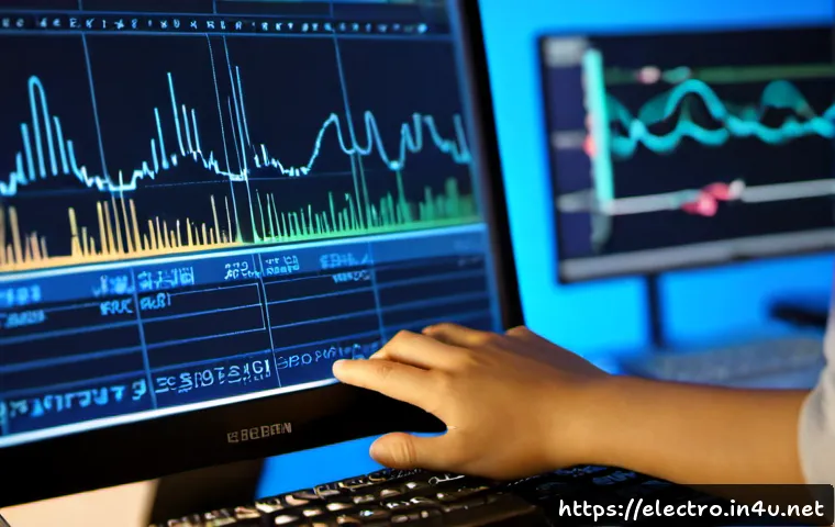 디지털 회로 시뮬레이션 소프트웨어 - Photorealistic close-up of a modern computer monitor on a clean engineering desk displaying an abstr...